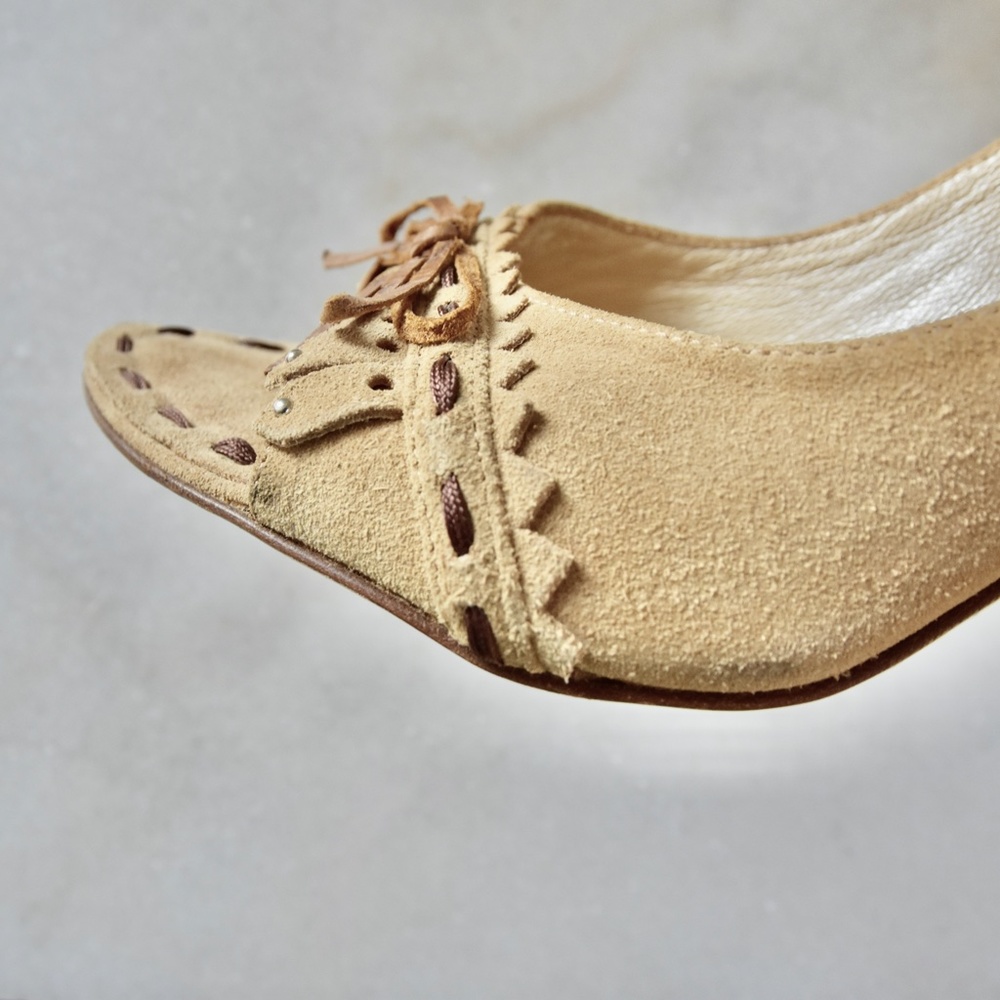 🌻Dior🌻 Suede Open-Toe Moccasin Heel - Picture 14 of 15